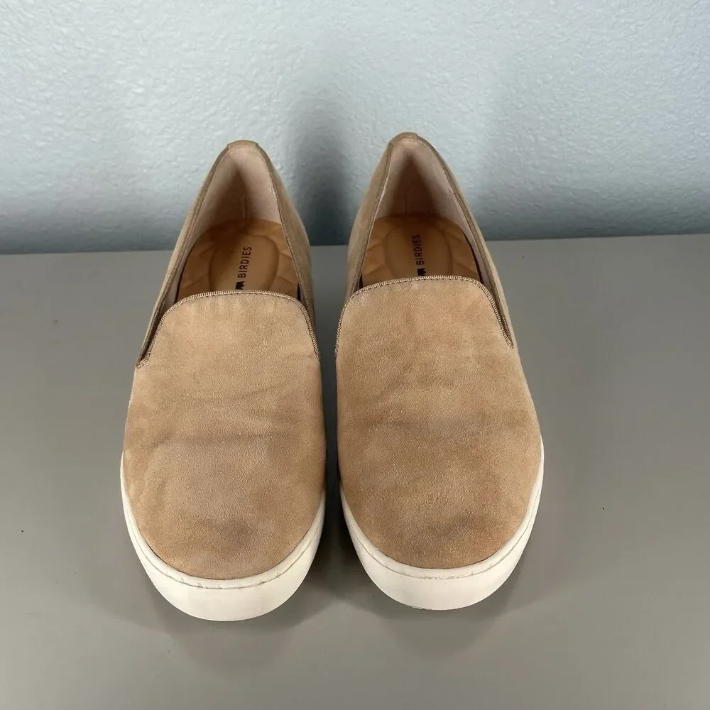 Birdies Shoes The Swift Tan Suede Slip On Comfort Sneakers Womens Size 8.5 - Picture 3 of 15